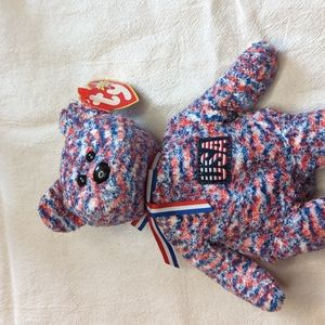 USA TY Beanie Baby Bear 2000
